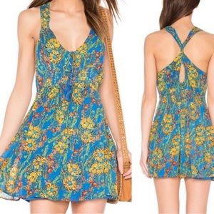 Free People Washed Ashore Mini Dress Blue Size XS